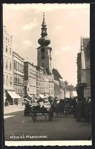 AK Wels, Partie an der Pfarrkirche