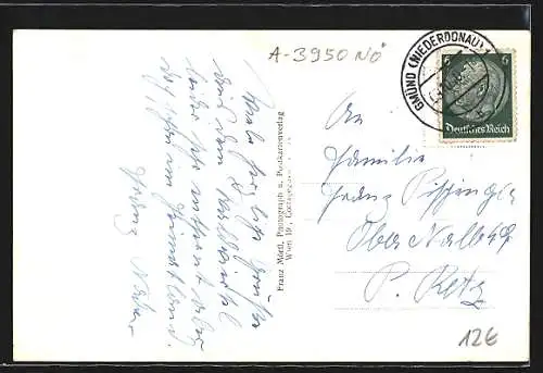 AK Gmünd /N. D., platz mit Springbrunnen