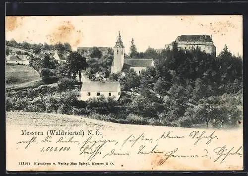 AK Messern /Waldviertel, Ortsansicht aus der Vogelschau