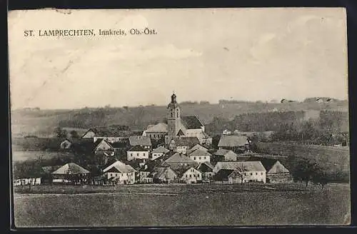 AK St. Lamprechten /Innkreis, Teilansicht mit Kirche