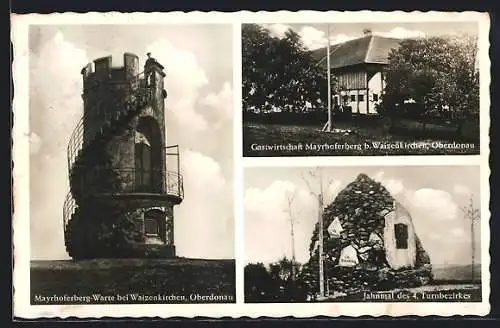 AK Waizenkirchen, Gasthaus Mayrhoferberg, Mayhoferberg-Warte