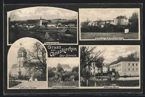 AK Grieskirchen /Ober-Österreich, Schloss Tollet, Schloss Reinleithen, Schloss Schlüsselberg