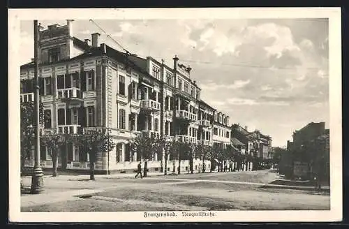 AK Franzensbad, Blick in die Neuquellstrasse