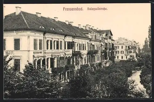 AK Franzensbad, Hotel Russischer Hof in der Salzquellstrasse