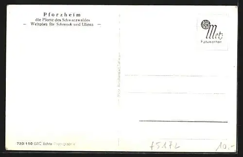 AK Pforzheim, Leopoldsplatz mit Strassenbahn