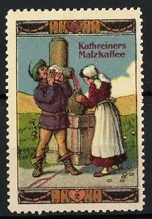 Reklamemarke Kathreiners Malzkaffee, Serie Märchen, Schlaraffenland