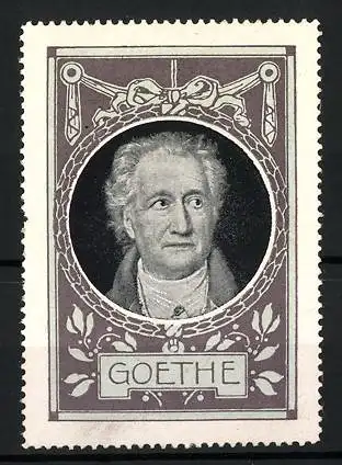 Reklamemarke Dichter Goethe im Portrait