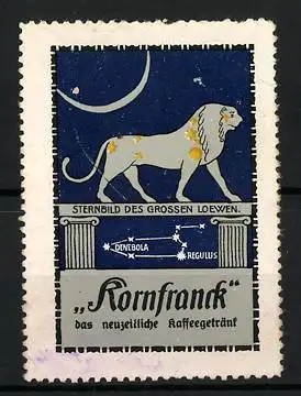 Reklamemarke Kornfranck - das neuzeitliche Kaffeegetränk, Serie Sternbilder: Grosser Loewe