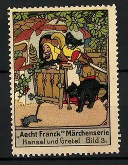 Reklamemarke Aecht Franck Märchenserie: Hänsel und Gretel, Bild 3