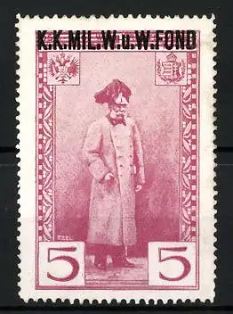 Reklamemarke Portrait Kaiser Franz Josef I. in Uniform