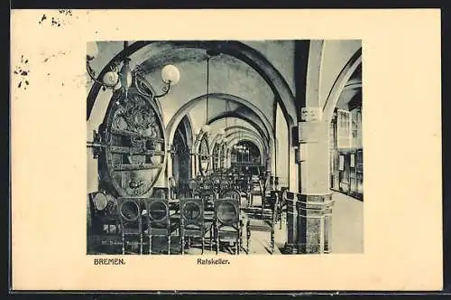 AK Bremen, Ratskeller, Innenansicht