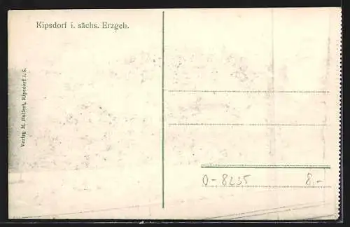 AK Kipsdorf /Sächs. Erzgebirge, Ortsansicht aus der Vogelschau