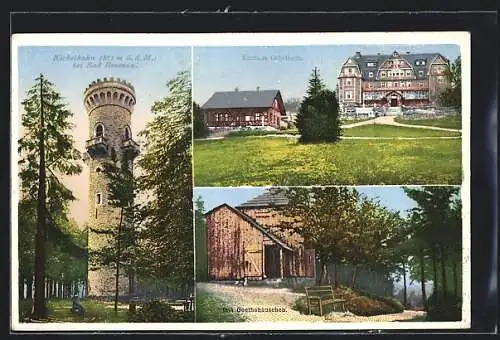 AK Ilmenau, Das Goethehäuschen, Kurhaus Gabelbach