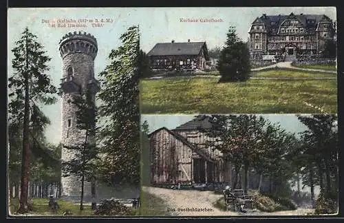 AK Ilmenau, Das Goethehäuschen, Kurhaus Gabelbach