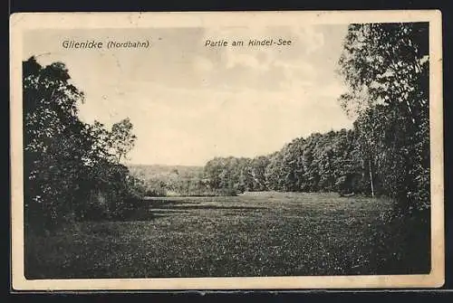 AK Glienicke / Nordbahn, Partie am Kindel-See