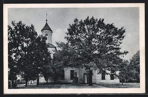 AK Velten, Ev. Kirche mit Ehrenmal