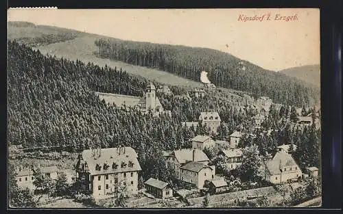 AK Kipsdorf i. Erzgeb., Gesamtansicht vom Berg aus gesehen