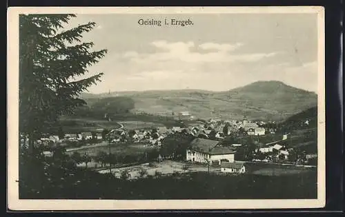 AK Geising i. Erzgeb., Totale vom Berg aus gesehen