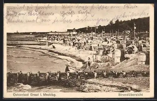AK Graal / Ostseebad, Strandübersicht