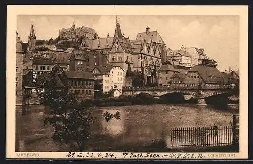 AK Marburg / Lahn, Teilansicht mit Universität