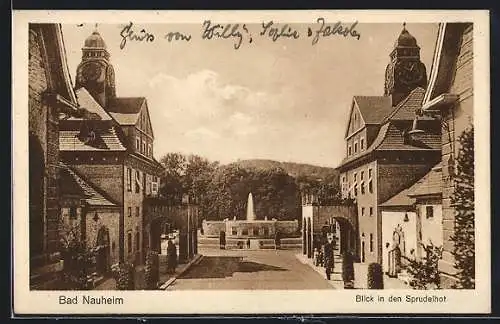 AK Bad Nauheim, Blick in den Sprudelhof