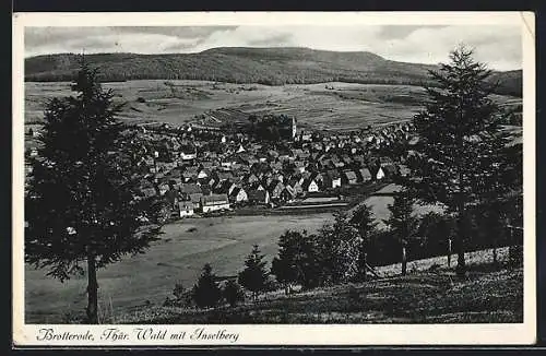 AK Brotterode / Thür. Wald, Gesamtansicht mit Inselberg