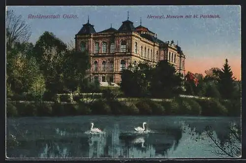 AK Gotha, Museum, Wasserseite