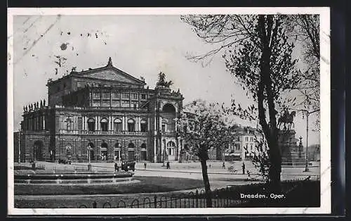 AK Dresden, Blick zur Oper