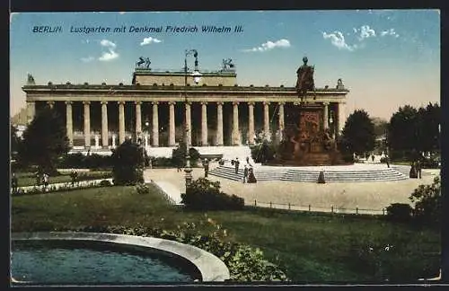 AK Berlin, Lustgarten mit Denkmal Friedrich Wilhelm III.