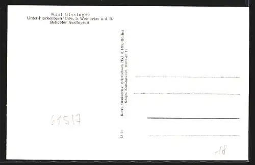 AK Unter-Flockenbach i. Odw., Ort in hügeliger Landschaft