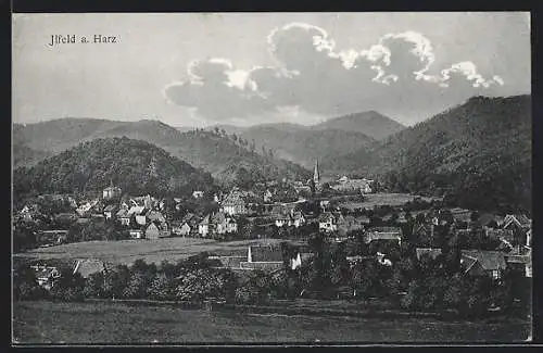 AK Ilfeld / Harz, Ortspanorama
