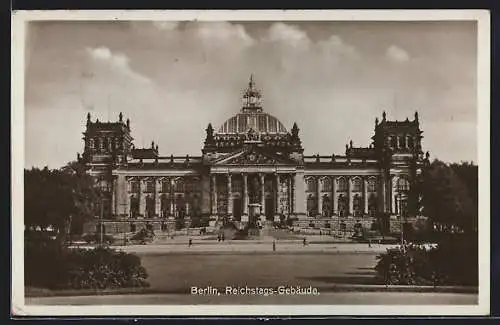 AK Berlin-Tiergarten, Reichstags-Gebäude