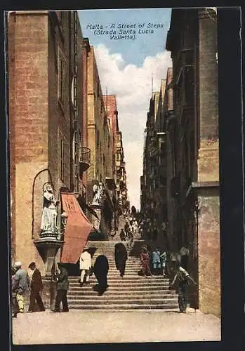 AK Valletta, A Street of Steps, Strada Santa Lucia