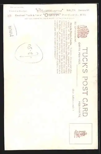 Künstler-AK Malta, Strada Santa Lucia