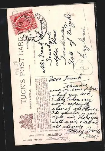 Künstler-AK Malta, Strada Santa Lucia