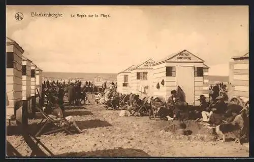 AK Blankenberghe, Le Repos sur la Plage