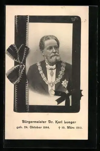 AK Bürgermeister Carl Lueger am 10. März 1910 gestorben