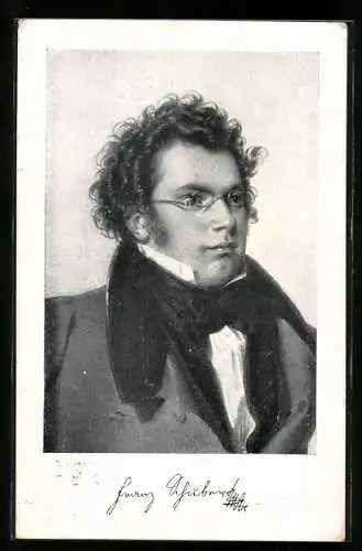 AK Portrait des Komponisten Franz Schubert