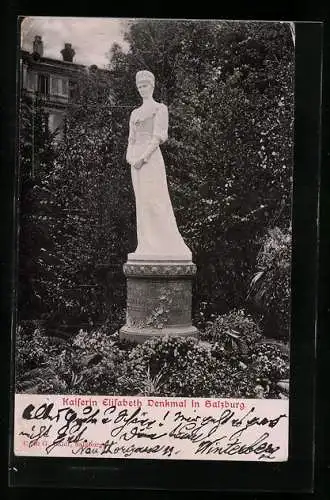 AK Salzburg, Kaiserin Elisabeth (Sissi) von Österreich Denkmal