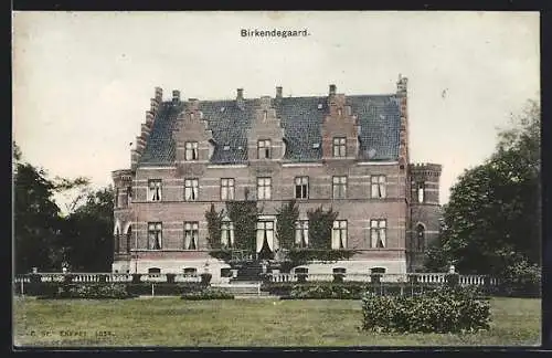 AK Birkendegaard, Ansicht einer Villa mit Garten