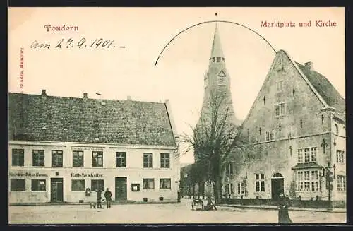 AK Tondern, Marktplatz und Kirche