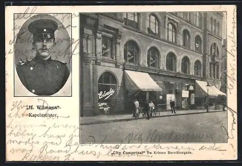 AK Kopenhagen, City Concertsal fra Kristen Bernikowgade, H. Wilmann Kapelmeister