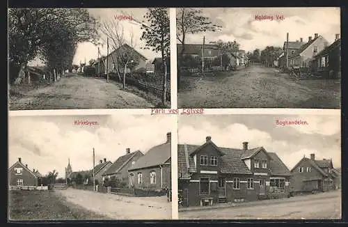 AK Egtved, Kirkebyen, Kolding Vej., Boghandelen