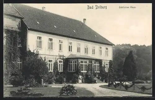 AK Bad Driburg, Gräfliches Haus mit Garten