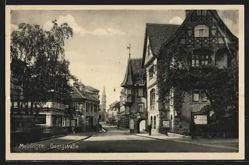 AK Meiningen, Blick in die Georgstrasse