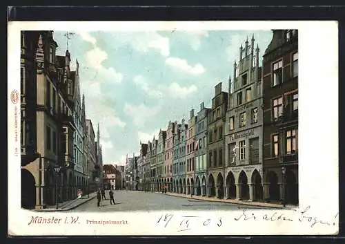 AK Münster i. W., Partie am Prinzipalmarkt
