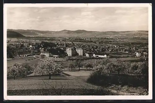 AK Saffig b. Andernach, Ortsansicht aus der Vogelschau