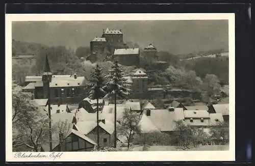 AK Blankenheim /Eifel, Teilansicht im Schnee