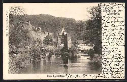 AK Ehrenstein /Wiedtal, Burg und Kirche