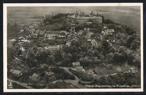 AK Augustusburg / Erzgebirge, Schloss mit Umgebung
